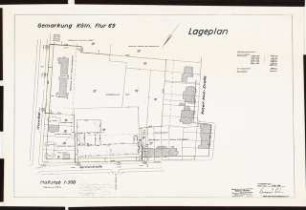 Botanisches Institut der Universität Köln: Lageplan vom Vermessungsamt 1:500