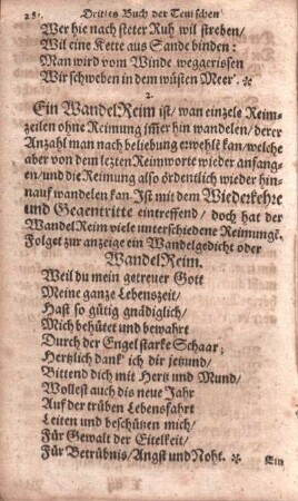 Das Siebenzehnde Capittel von den SchillerReimen un hinkenden Reimen