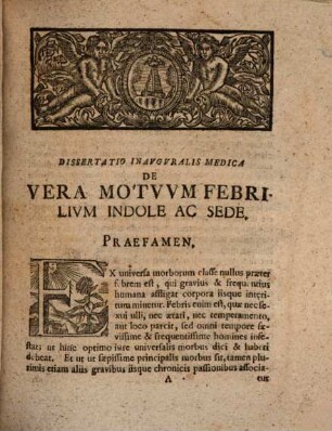 Diss. inaug. ... de vera motuum febrilium indole ac sede