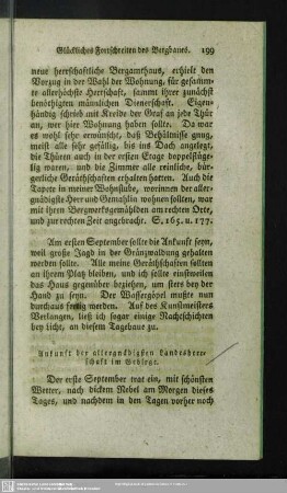 Ankunft der allergnädigsten Landesherrschaft im Gebirge