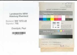 Entnazifizierung Paul Overdyck , geb. 25.06.1894 (Polizist)