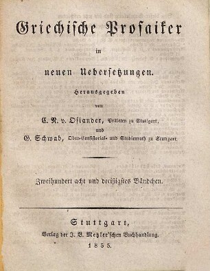 Pausanias des Periëgeten Beschreibung von Griechenland, 8