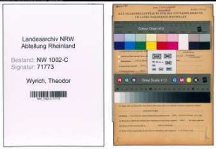 Entnazifizierung Theodor Wyrich, geb. 14.05.1909 (Werkmeister)