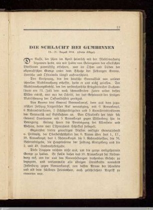 Die Schlacht bei Gumbinnen