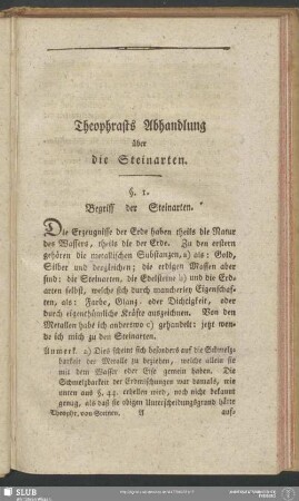 §. 1. Begriff der Steinarten