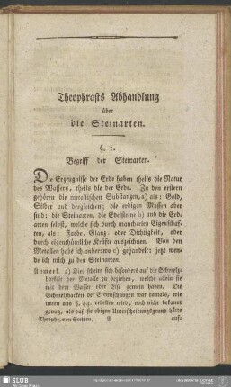 §. 1. Begriff der Steinarten
