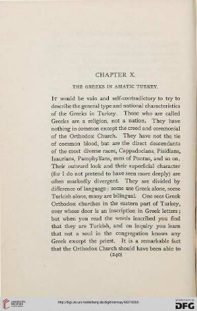 Chapter X: The Greeks in asiatic Turkey