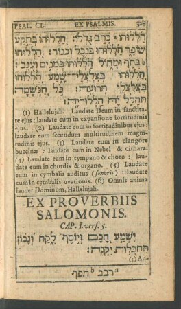 Ex Proverbiis Salomonis.