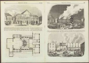 Brand des Hoftheaters in Karlsruhe am 28. Februar 1847