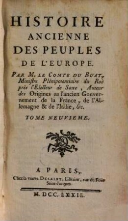 Histoire ancienne des peuples de l'Europe, 9