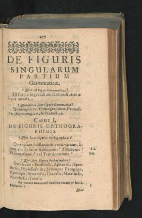 De Figuris Singularum Partium Grammaticae.
