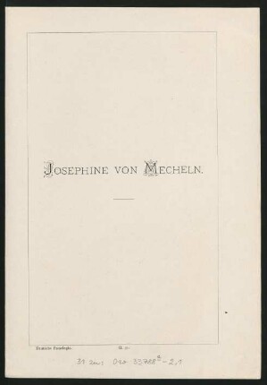 II. 31. Josephine Von Mecheln