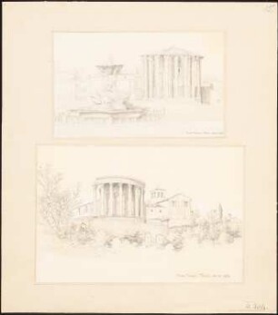 Vesta-Tempel, Rom / Vesta-Tempel, Tivoli: Perspektivische Ansichten