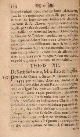 Thesis XII. De satisfactione, ministro & sigillo.