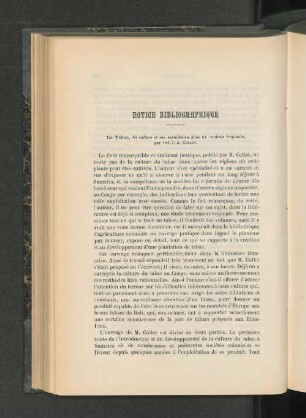 Notice Bibliographique.