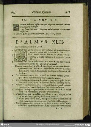 In Psalmum XLII. Psalmus XLII.