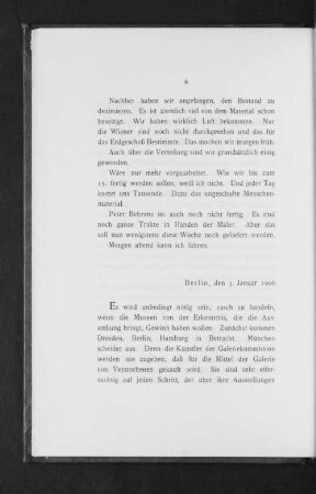 Berlin, den 3. Januar 1906