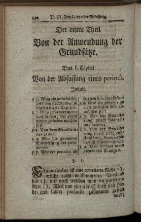 Das I. Capitel. Von der Abfassung eines periodi.