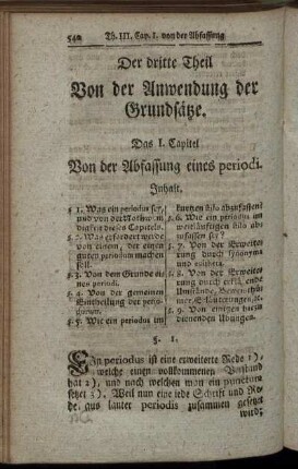 Das I. Capitel. Von der Abfassung eines periodi.
