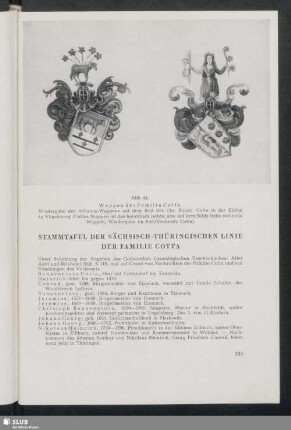 Stammtafel Der Sächsisch-Thüringischen Linie Der Familie Cotta