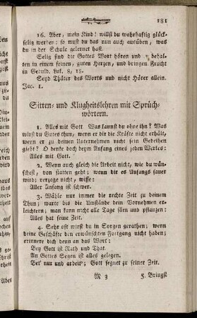 Sitten- und Klugheitslehren mit Sprüchwörtern