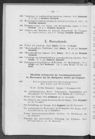 E. Meereskunde