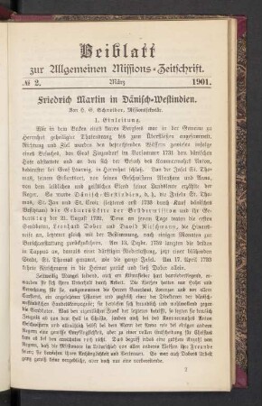 Beiblatt N° 2. März 1901
