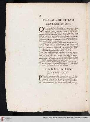 Tabula LXIV. Caput LXIV