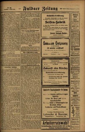 Zweite Ausgabe vom Samstag, den 05. April 1919.