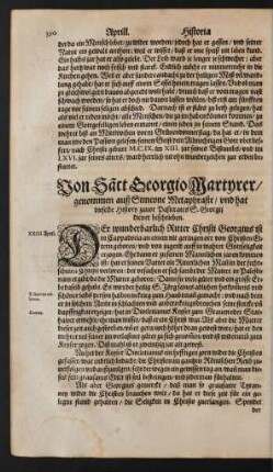 Von Sanct Georgio Martyrer ...