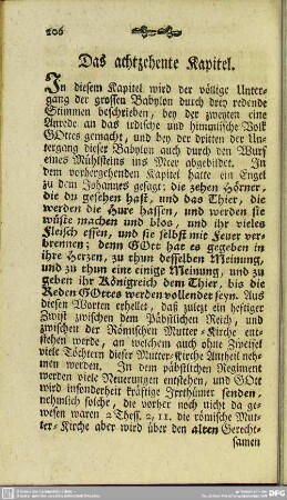 Das achtzehente Kapitel