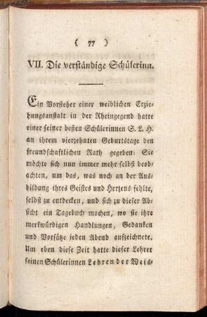 VII. Die verständige Schülerinn.