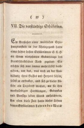 VII. Die verständige Schülerinn.