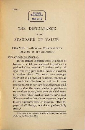 The disturbance in the standard of value