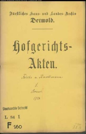 Fricke und Knollmann zu Aspe gegen Konduktor Bruns zu Obernhausen - Schweinemast