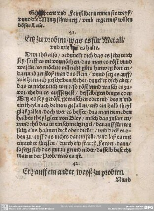 42. Ertz auff ein ander weyß zu probirn.