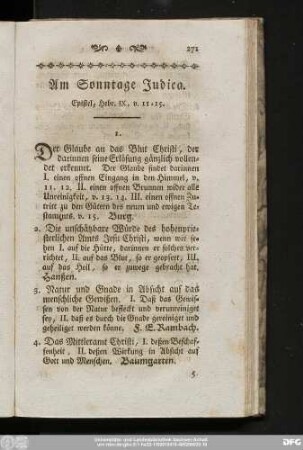Am Sonntage Judica. Epistel, Hebr. IX, v. 11 - 15.