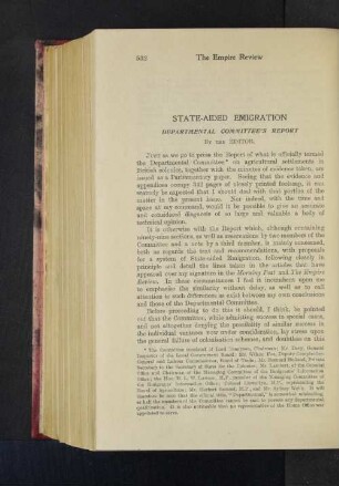 State-Aided Emigration.