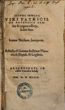 De republica Galliae et regum officiis : libri duo