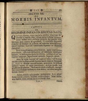 Sectio XII. De morbis infantum. Caput I – Caput XXIIII