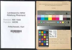 Entnazifizierung Karl Artischewski , geb. 30.12.1907 (Kaufmann)