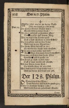 Das 128. Psalm.
