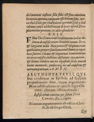 Argumenta Pauli, Quibus confirmat in Epistola ad Galatas propositiones duas ...