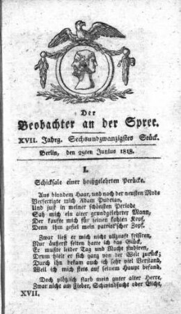 26. Stueck, 29. Juni 1818