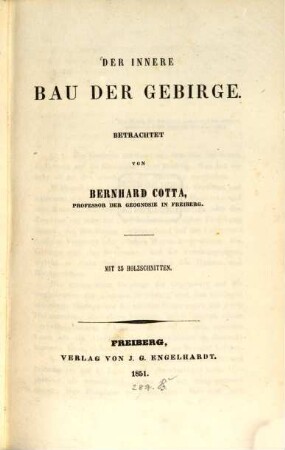Der innere Bau der Gebirge