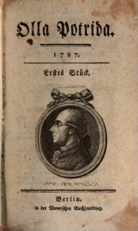 Olla potrida : eine Quartalschrift. 1787, 1787