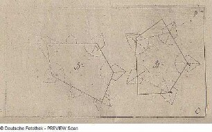 Fünfeck als geometrische Hilfsfigur bei der Erstellung eines Festungsgrundrisses