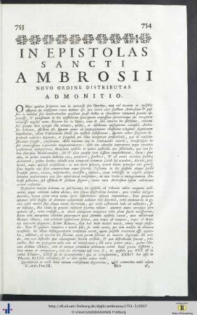 Epistolae Sancti Ambrosii.