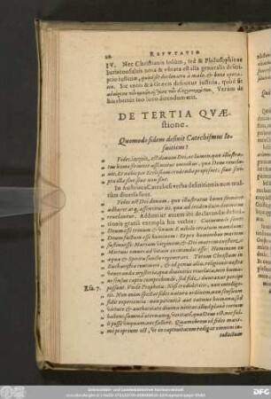 De Tertia Quaestione.