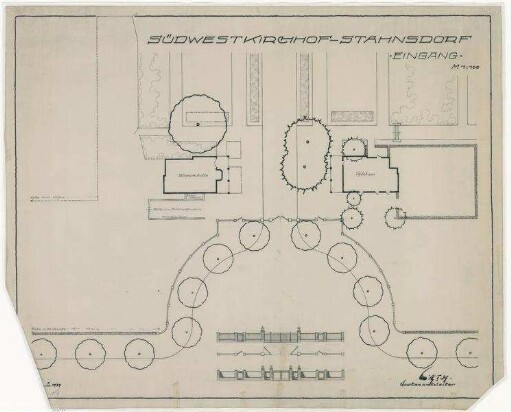 Bauplan Eingang Südwestkirchhof